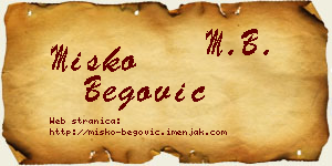 Miško Begović vizit kartica